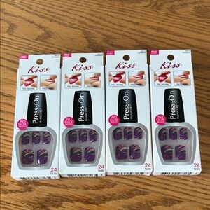 Kiss Purple Press-On Nails Set